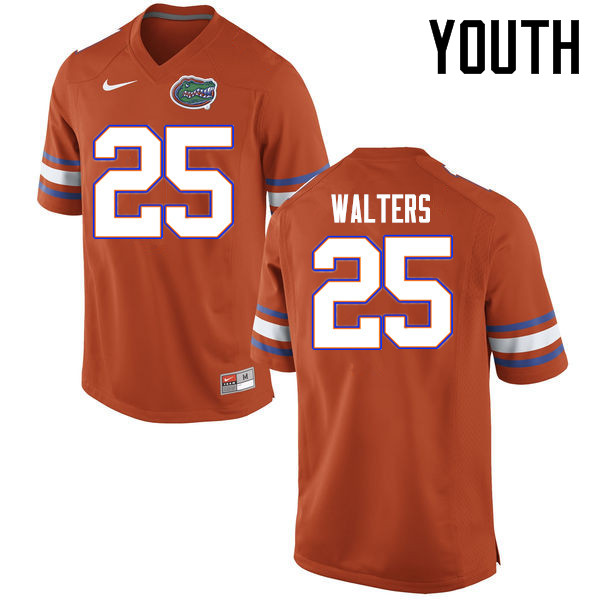 Youth Florida Gators #25 Brady Walters College Football Jerseys Sale-Orange - Click Image to Close